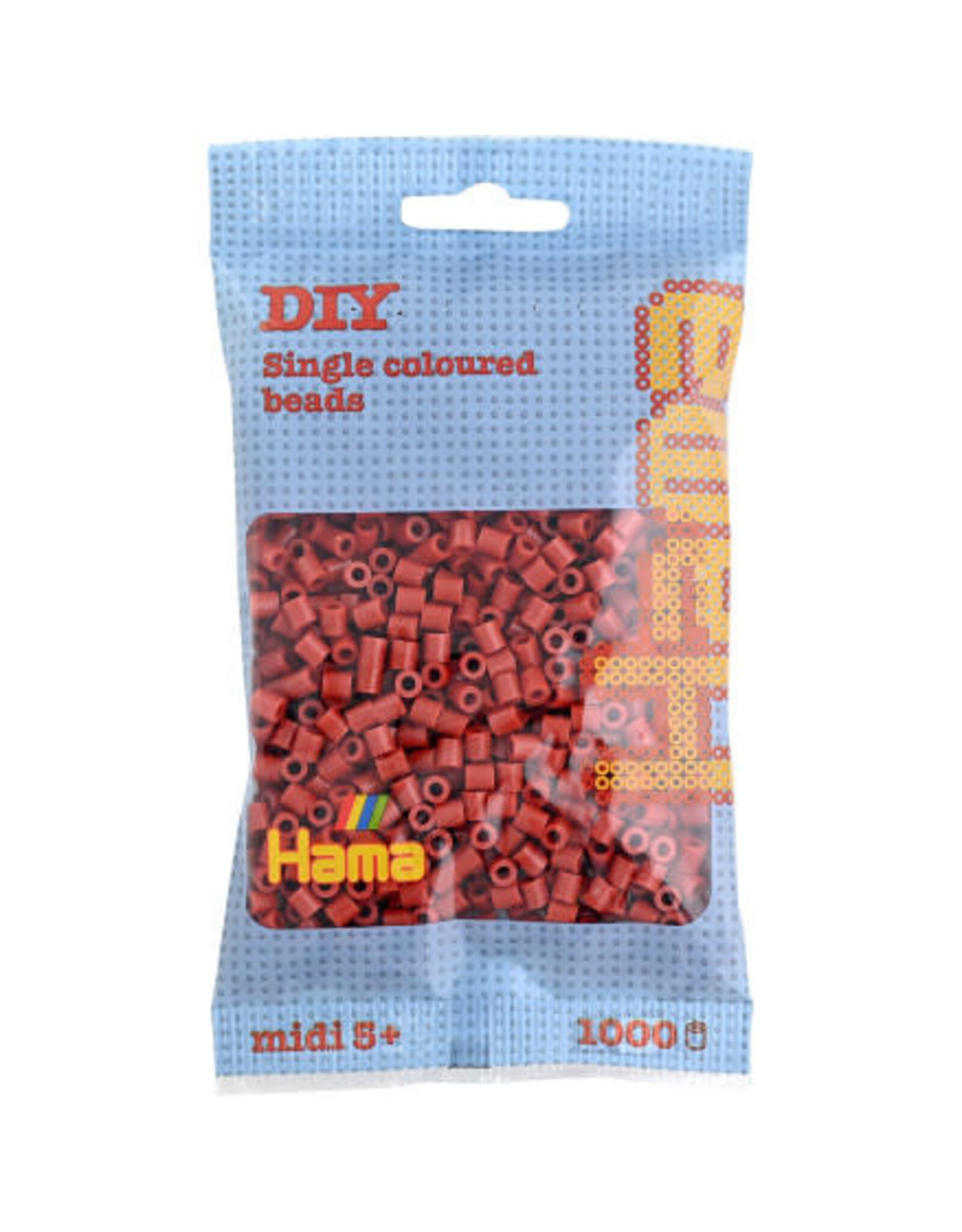 Hama Midi Strijkkralen 207-20 Roodbruin - 1000 st