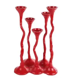 MERKLOOS Kandelaar  Valentijn XL aluminium rood 35 cm