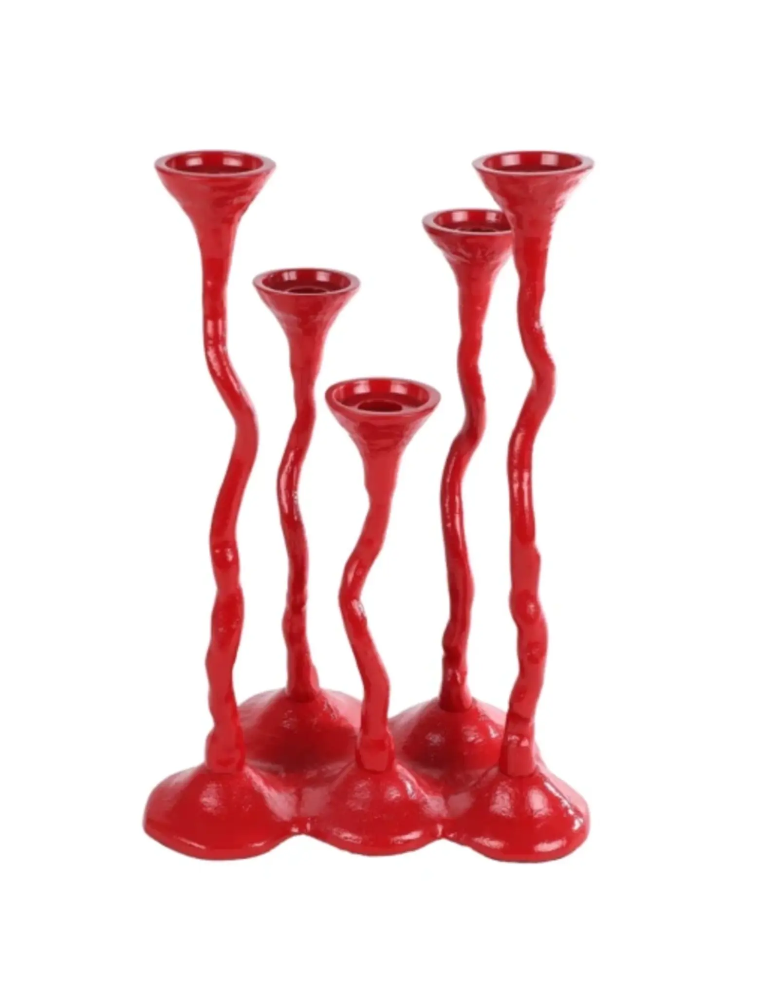 MERKLOOS Kandelaar  Valentijn XL aluminium rood 35 cm