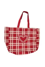 MERKLOOS Shopper Heart rood/wit 56 cm