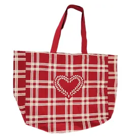 MERKLOOS Shopper Heart rood/wit 56 cm