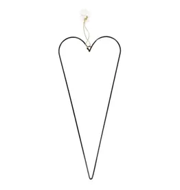 MERKLOOS Decoratie hart metaal zwart 40 cm