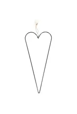 MERKLOOS Decoratie hart metaal zwart 40 cm