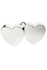 MERKLOOS Ballongewicht hartjes zilverkleurig 12 cm