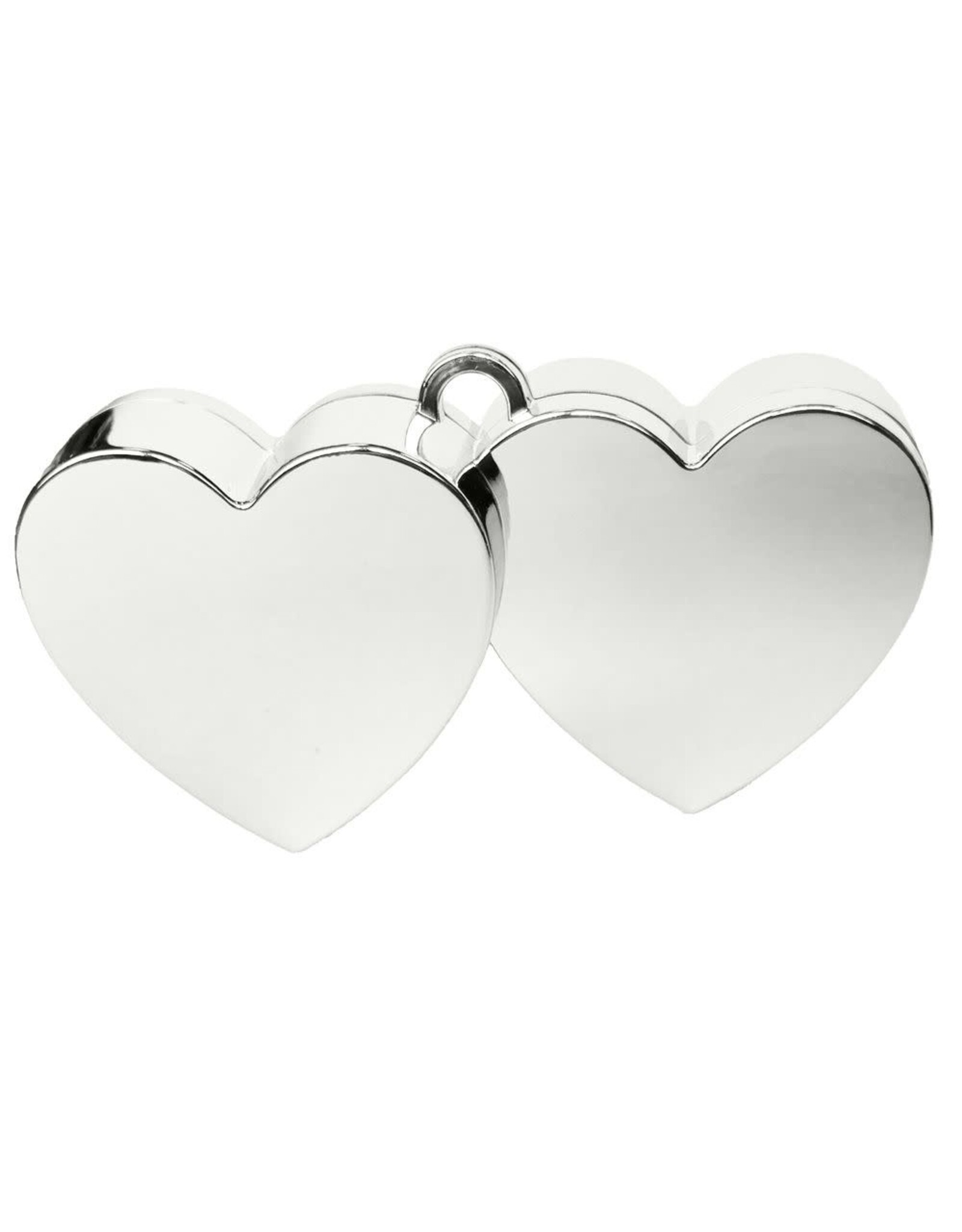 MERKLOOS Ballongewicht hartjes zilverkleurig 12 cm