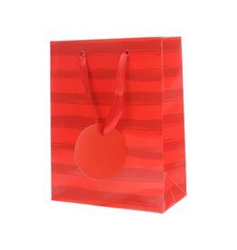 MERKLOOS Cadeautas strepen rood 16x8,5x21,5 cm