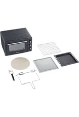 SEVERIN Severin TO 2068 Bak- en Grilloven - 20 Liter - Incl. pizza-grillsteen voor grote pizza's en met functioneel draaispit - 100-230°C - Zwart
