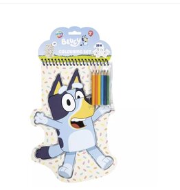 Bluey Bluey kleurblok 2D pagina's met 6 potloden