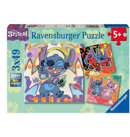 RAVENSBURGER Ravensburger Legpuzzel Stitch, 3x49st.