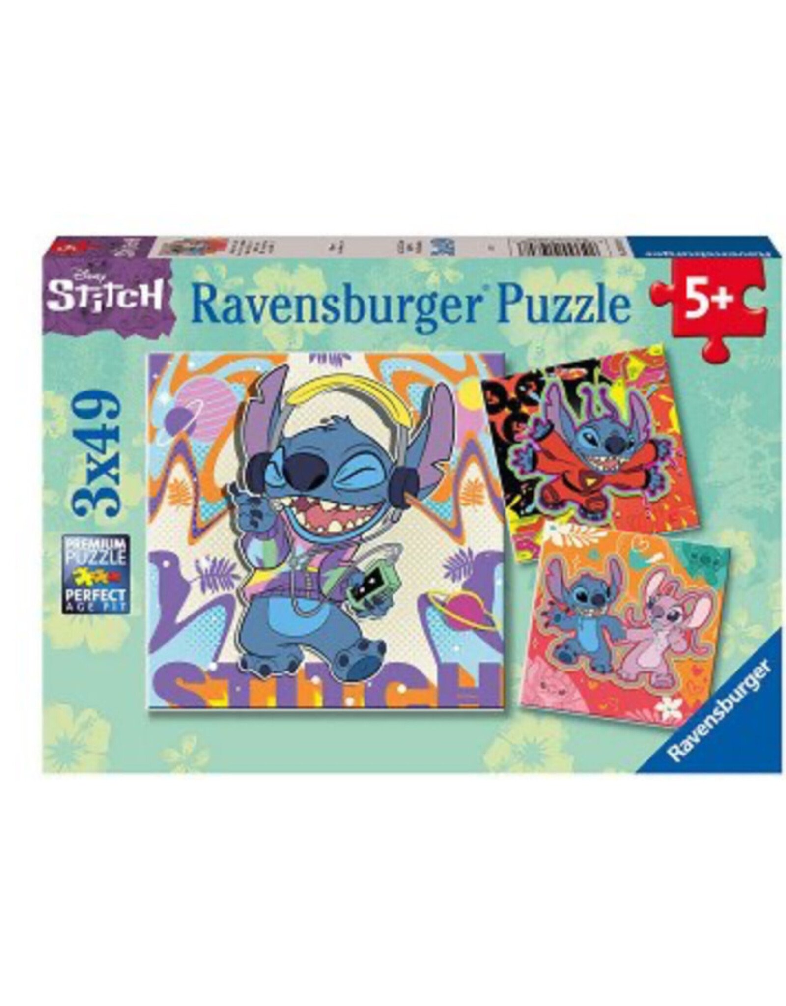 RAVENSBURGER Ravensburger Legpuzzel Stitch, 3x49st.