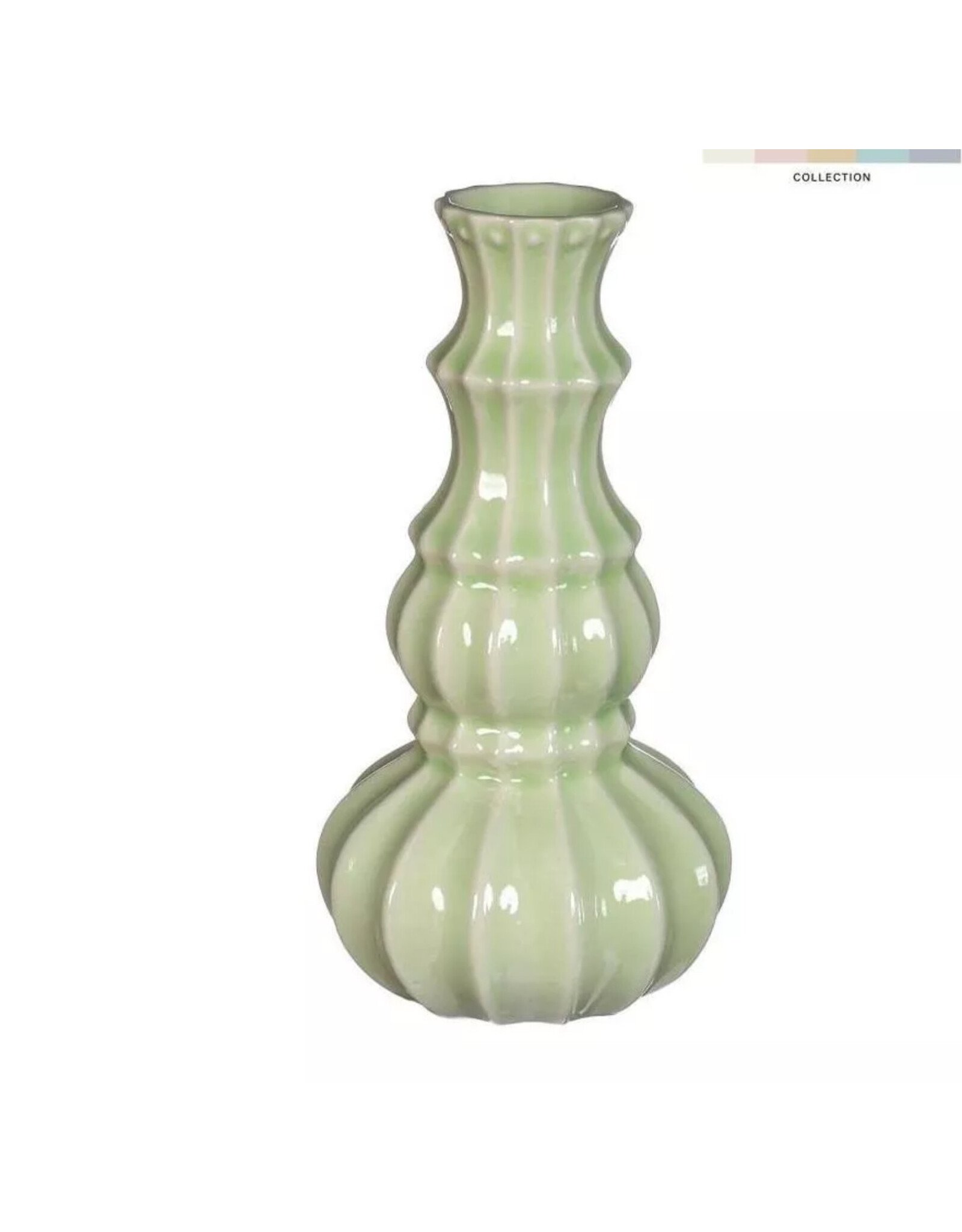 delphi Vaas Delphi Ø9xH16,9cm linde groen