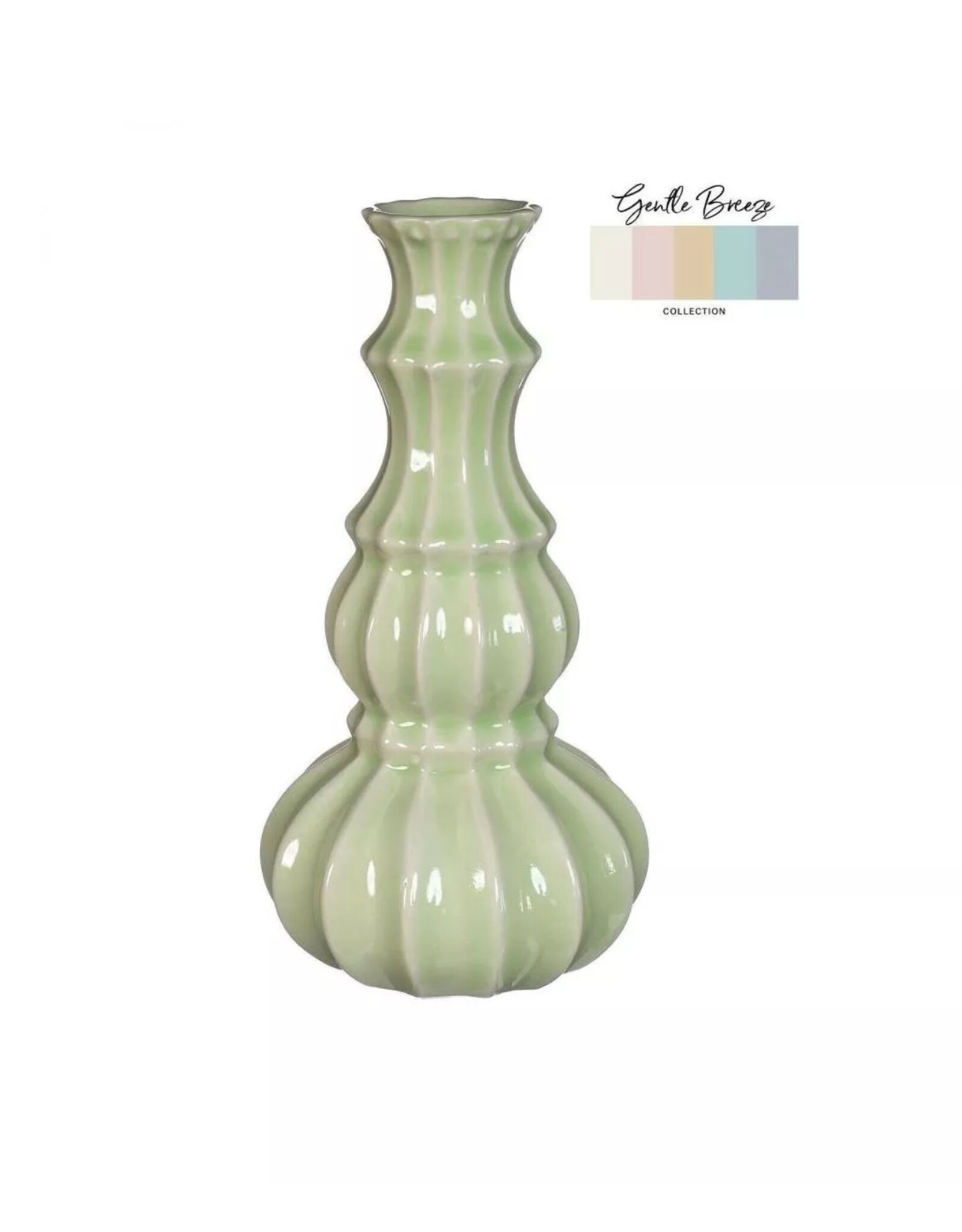 delphi Vaas Delphi Ø10,3xH20cm linde groen