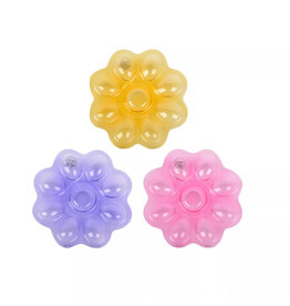 KITCHEN GOODS & MORE Eierschaal bloem glas Ø20,7xH2cm