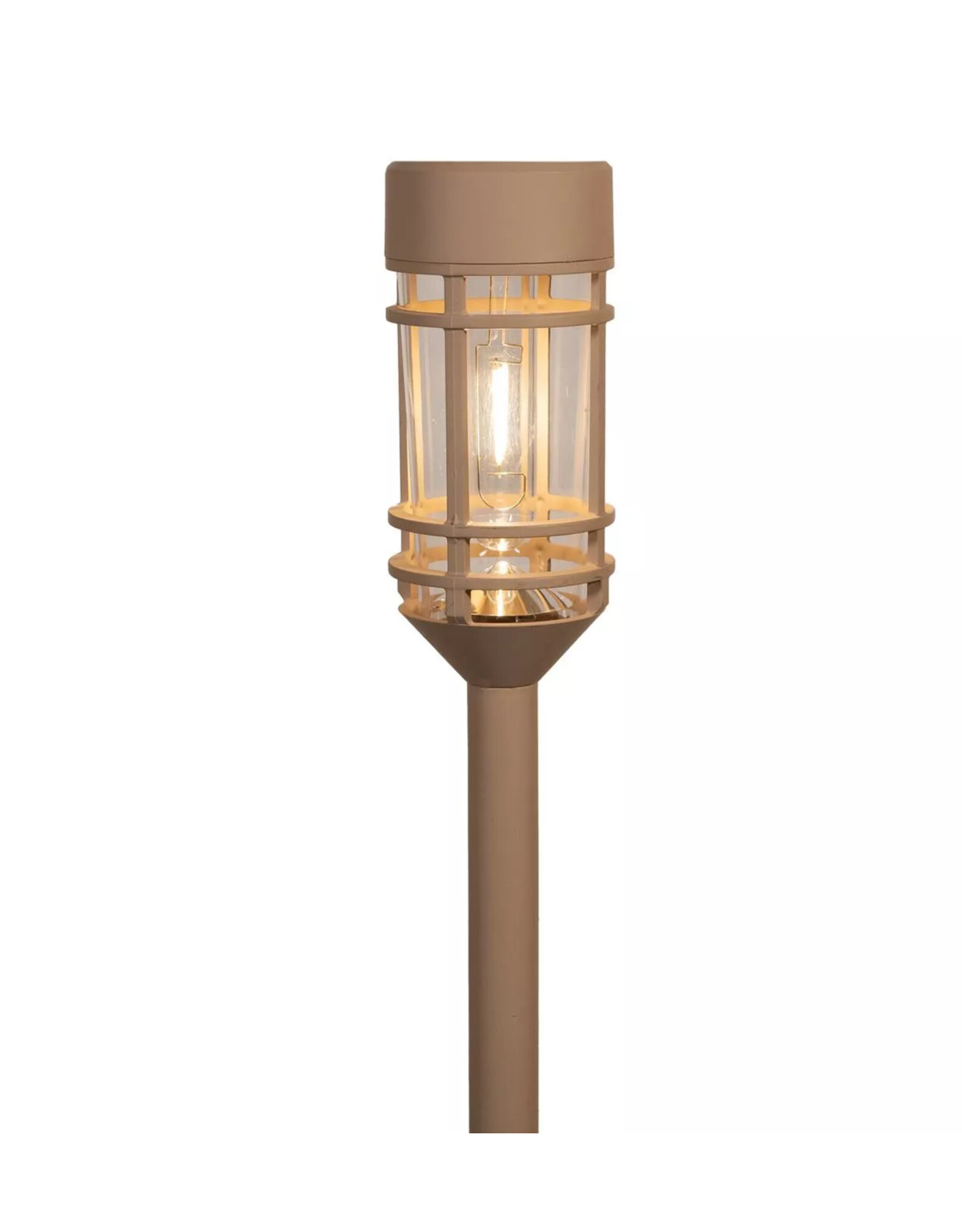 anna`s collection LED Solar Fakkel kunststof 7x48cm zand