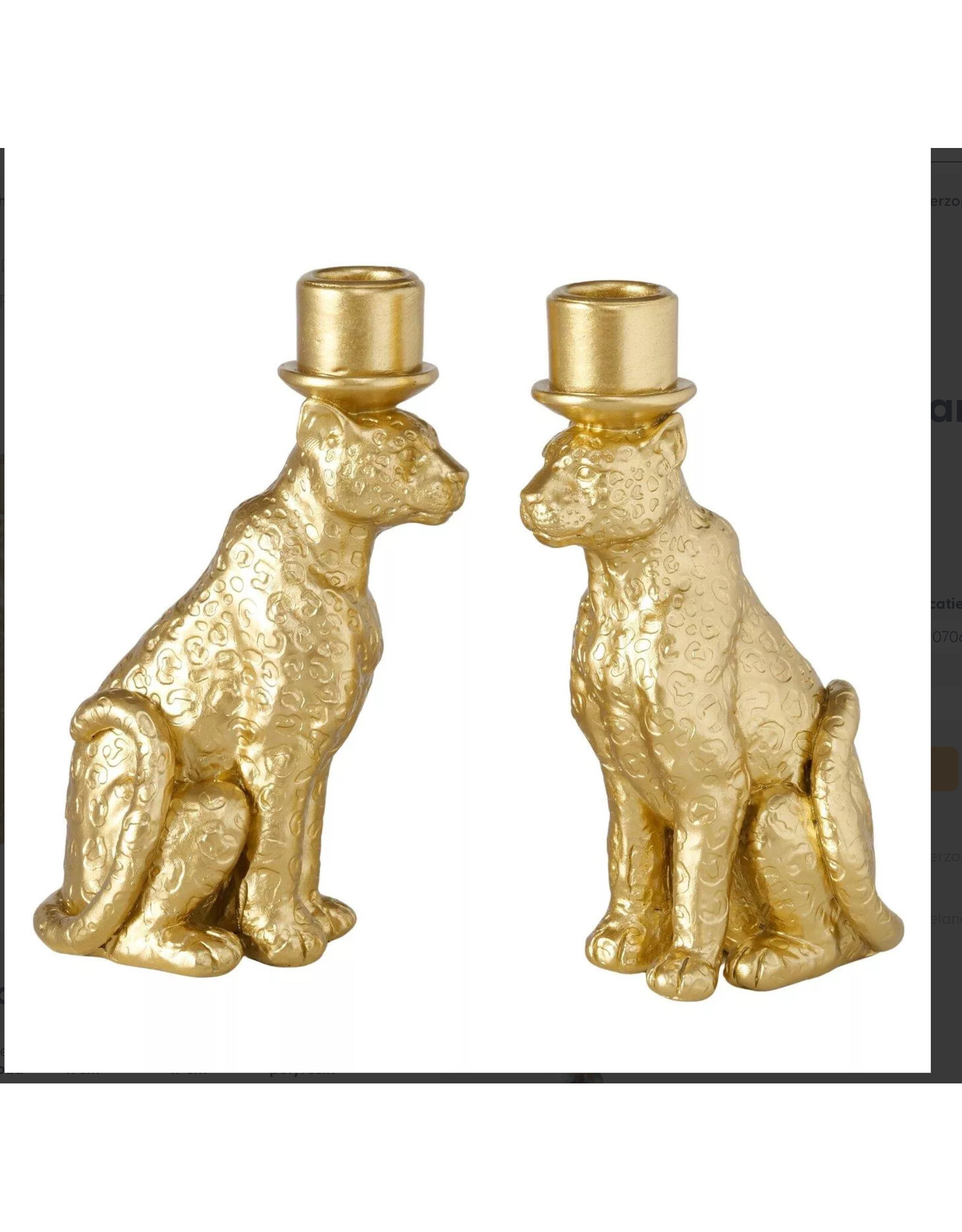 Boltze Home Boltze Home Kandelaar Luipaard H17,7cm