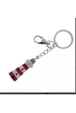 Sleutelhanger vuurtoren bling metaal 5cm