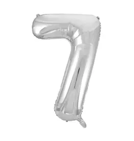 FIESTA Ballon 7 zilver 41 cm