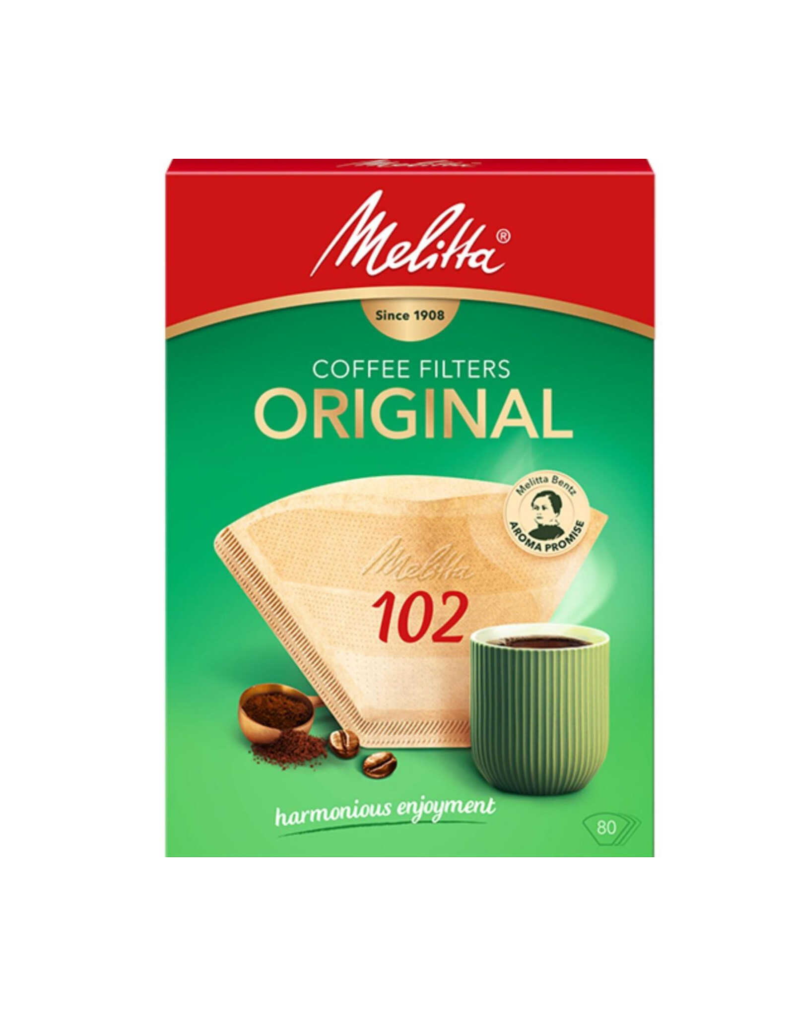 Melitta koffiefilters 102 80 stuks bruin