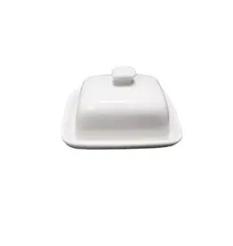 Botervloot porselein 10x7.5x5 cm wit