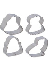 ALPINA Alpina Koekvormen 7 Cm Rvs Grijs 4 Stuks