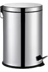 MERKLOOS Pedaalemmer, roestvrij staal, Ø 29,2 cm, 20 L, zilver