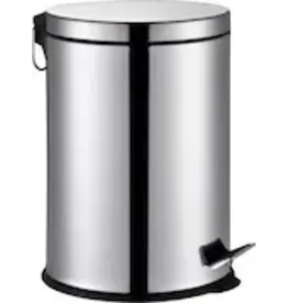 MERKLOOS Pedaalemmer, roestvrij staal, Ø 29,2 cm, 20 L, zilver