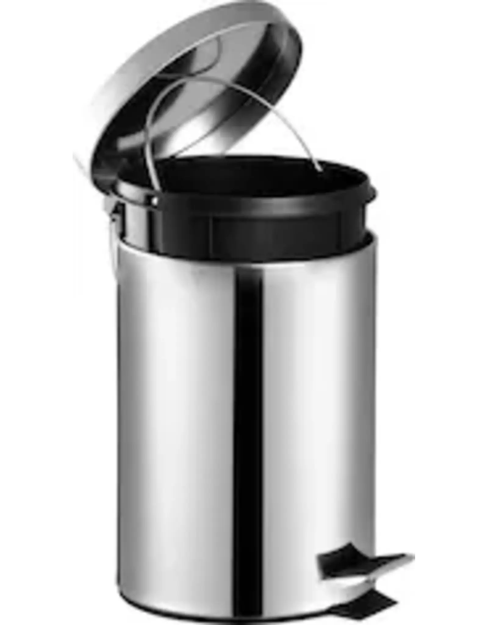 Pedaalemmer, roestvrij staal, Ø 16,8 cm, 3 L, zilver