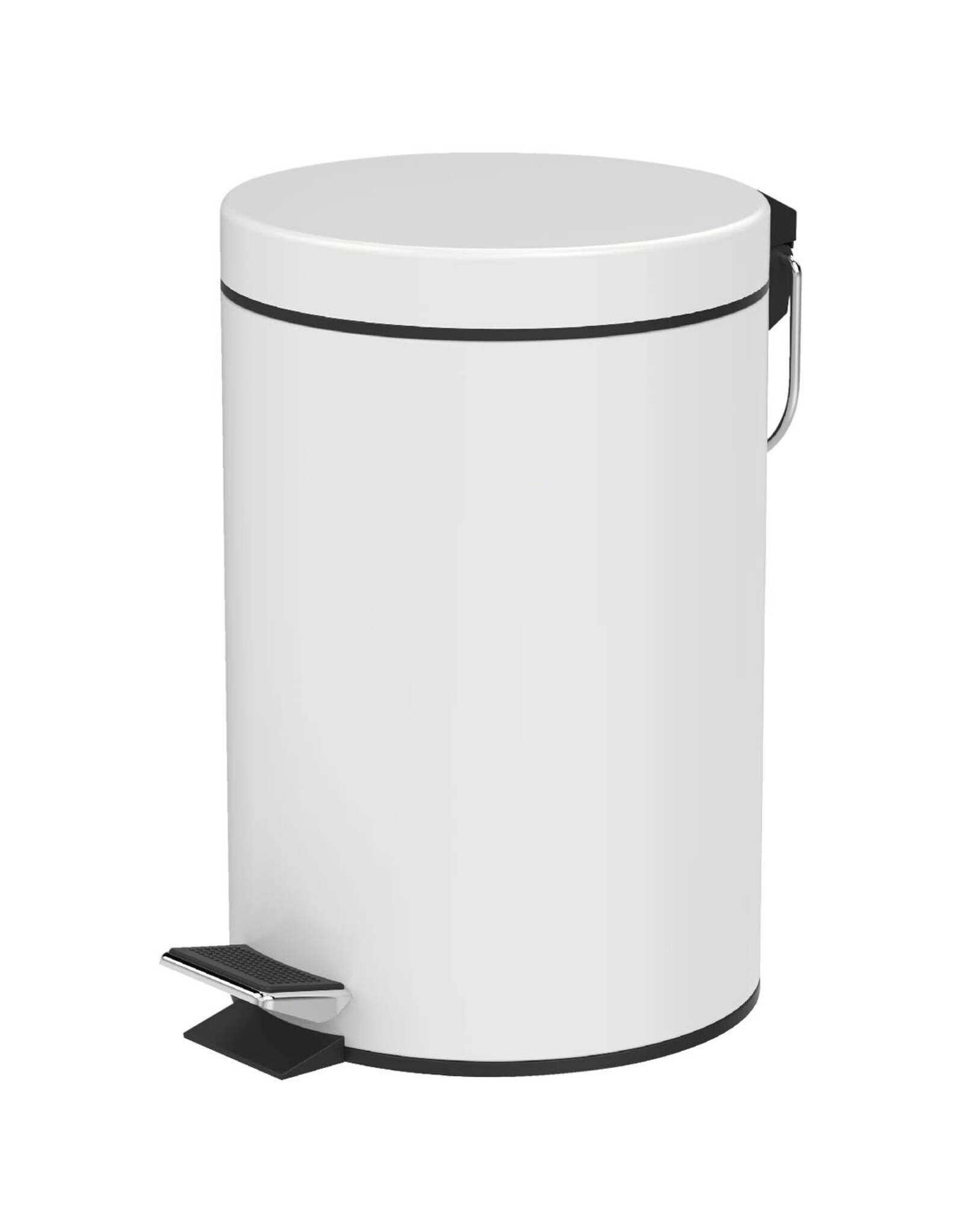 TARRINGTON HOUSE Tarrington House Pedaalemmer, metaal, Ø 20.5 x 27.5 cm, rond, 5 L, wit