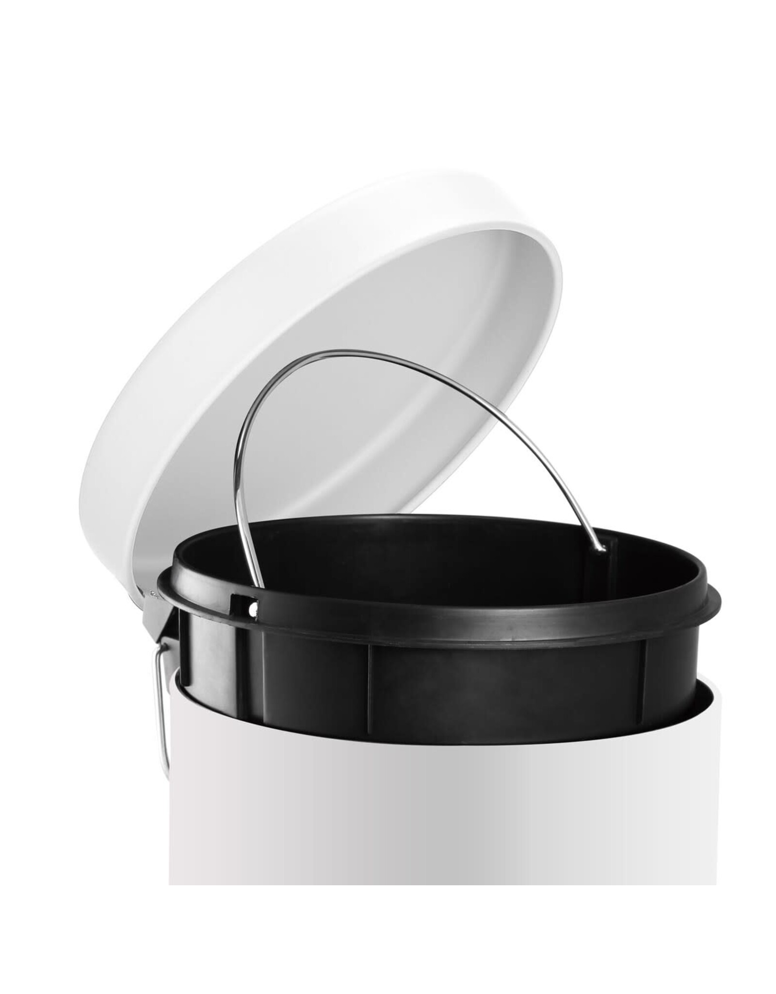 TARRINGTON HOUSE Tarrington House Pedaalemmer, metaal, Ø 20.5 x 27.5 cm, rond, 5 L, wit