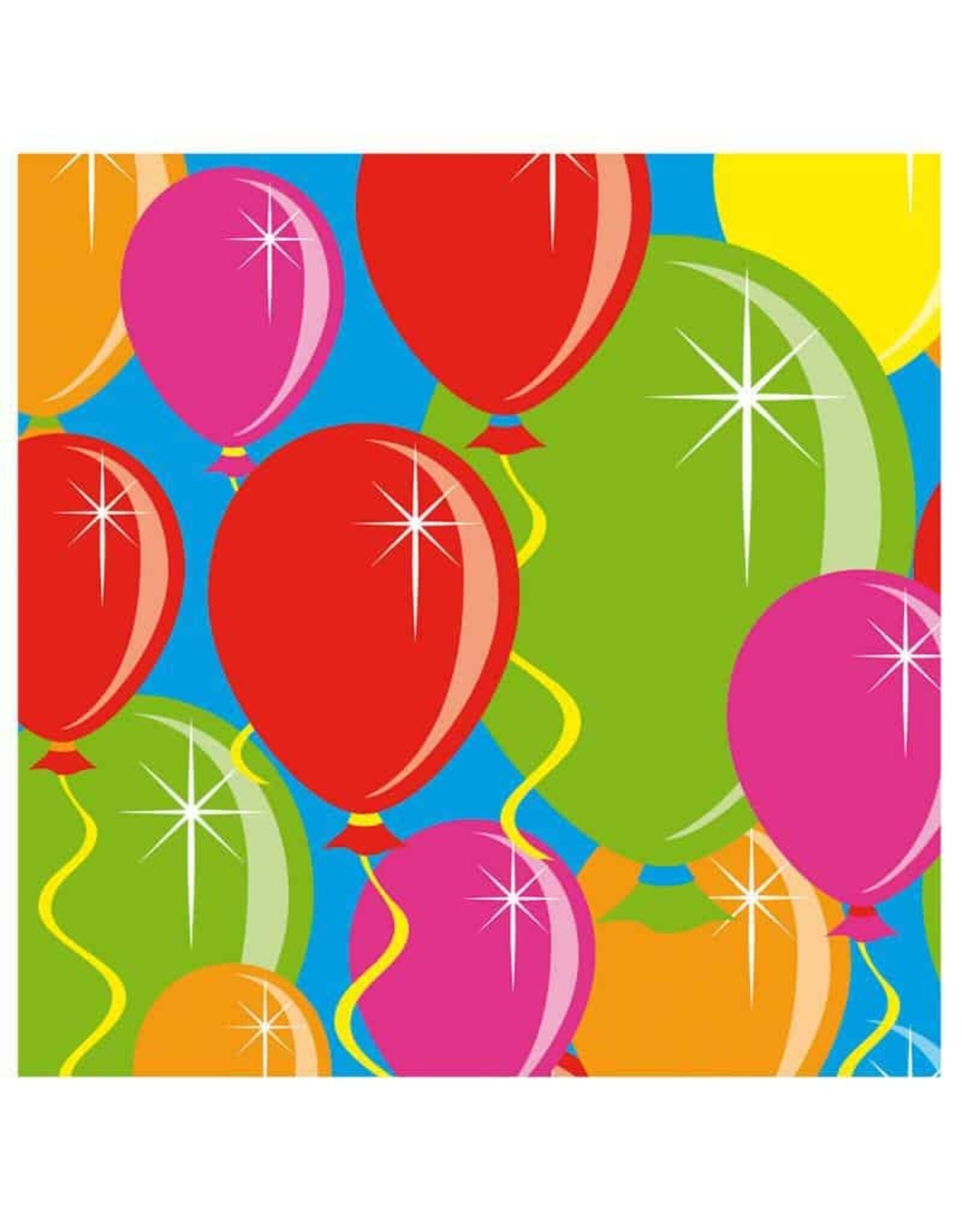 FOLAT Servetten balloons - 25 x 25 cm - 20 stuks