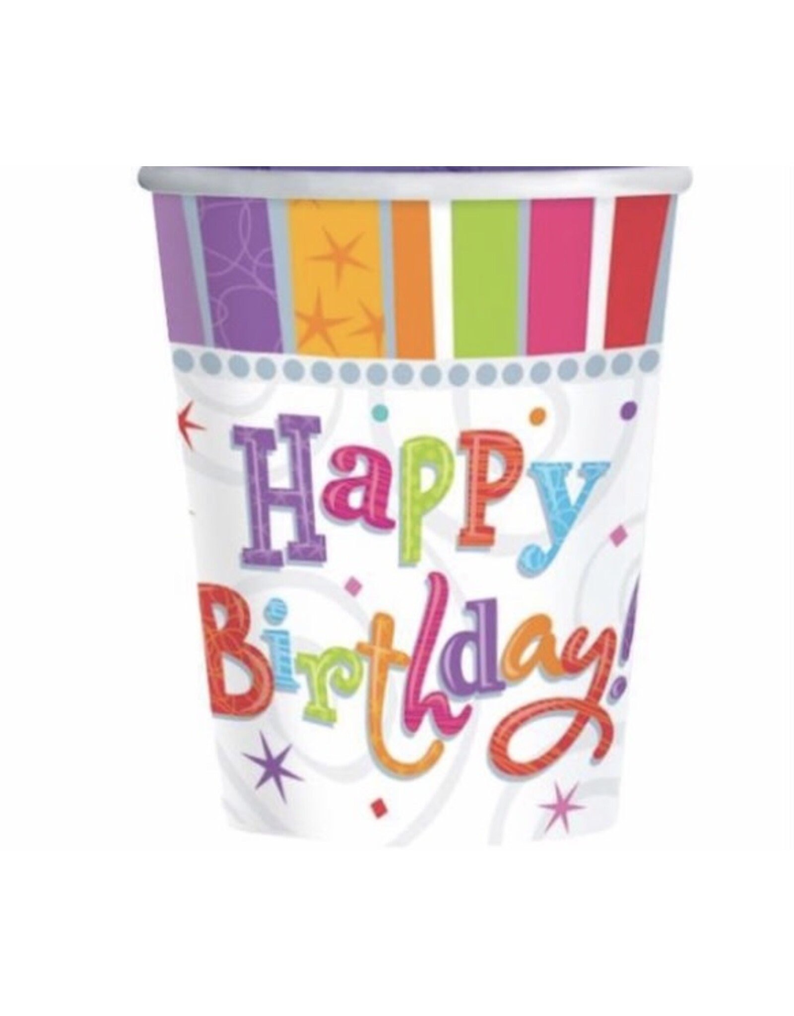 MERKLOOS Beker happy birthday 10 stuks 200ml