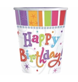 MERKLOOS Beker happy birthday 10 stuks 200ml