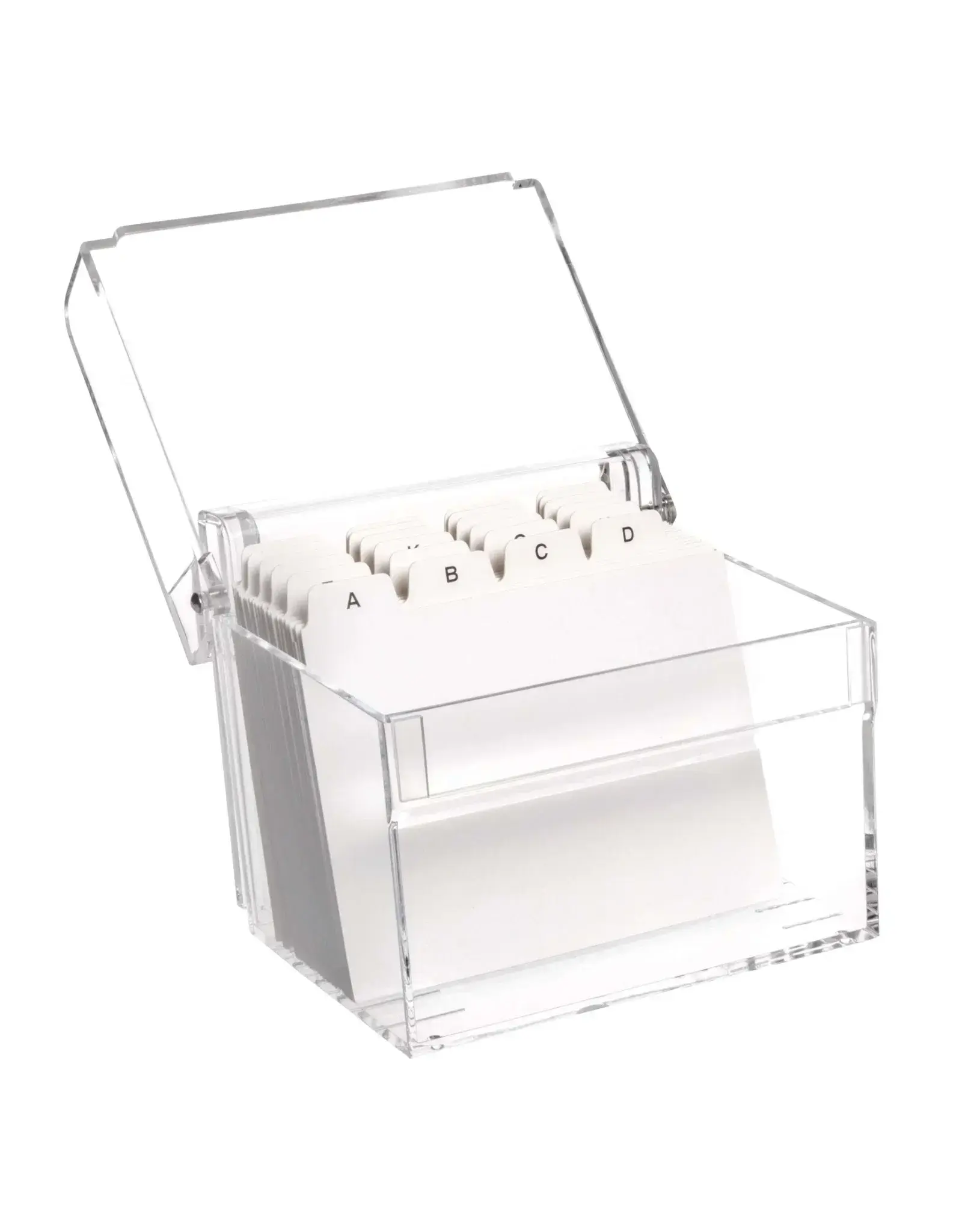 Acryl kaartenbak met index DIN