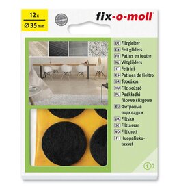 fix-o-moll Filzgleiter rund 35mm Big Pack braun fix-o-moll