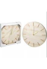 Klok mdf marmer look Ø30cm beige/goud