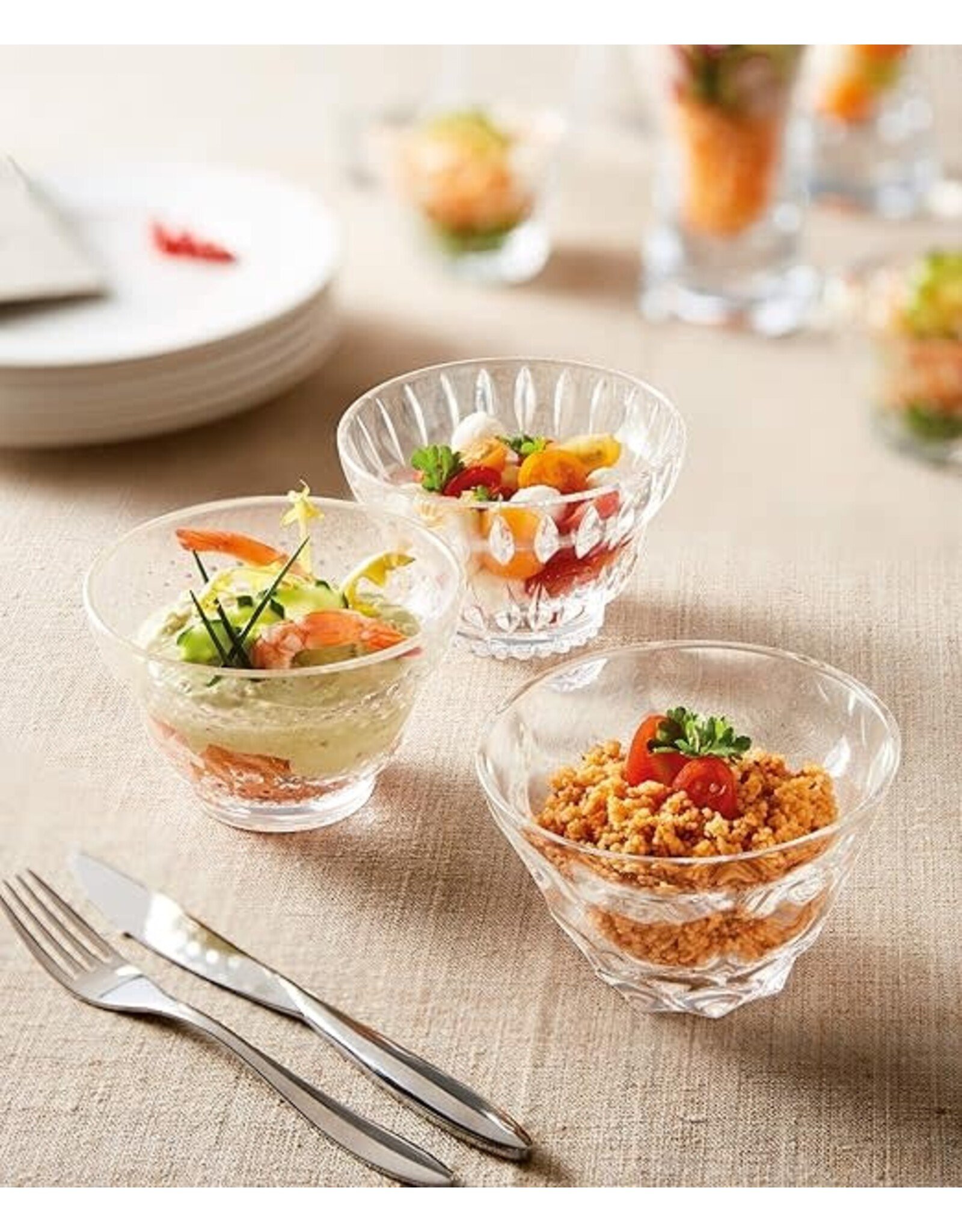 ARCOROC Arcoroc Maeva Diamant ijsbekers/ ijsschaal - 350 ml - glas - transparant -  6 stuks