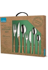 AMEFA Amefa 26-delige Bestekset Eclat All You Need natuurlijk hout