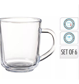 Theeglas gehard glas set van 6st 220ml