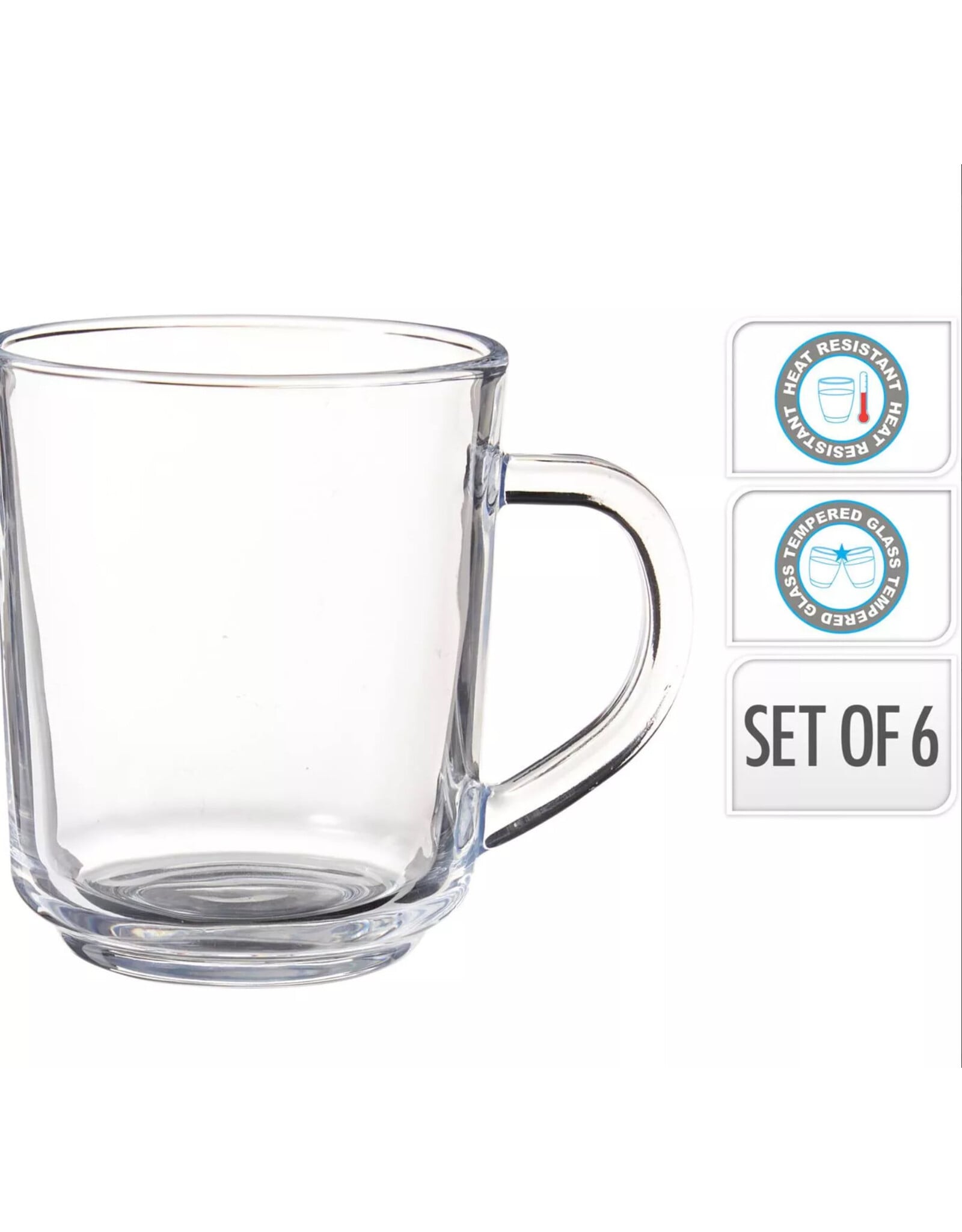 Theeglas gehard glas set van 6st 220ml