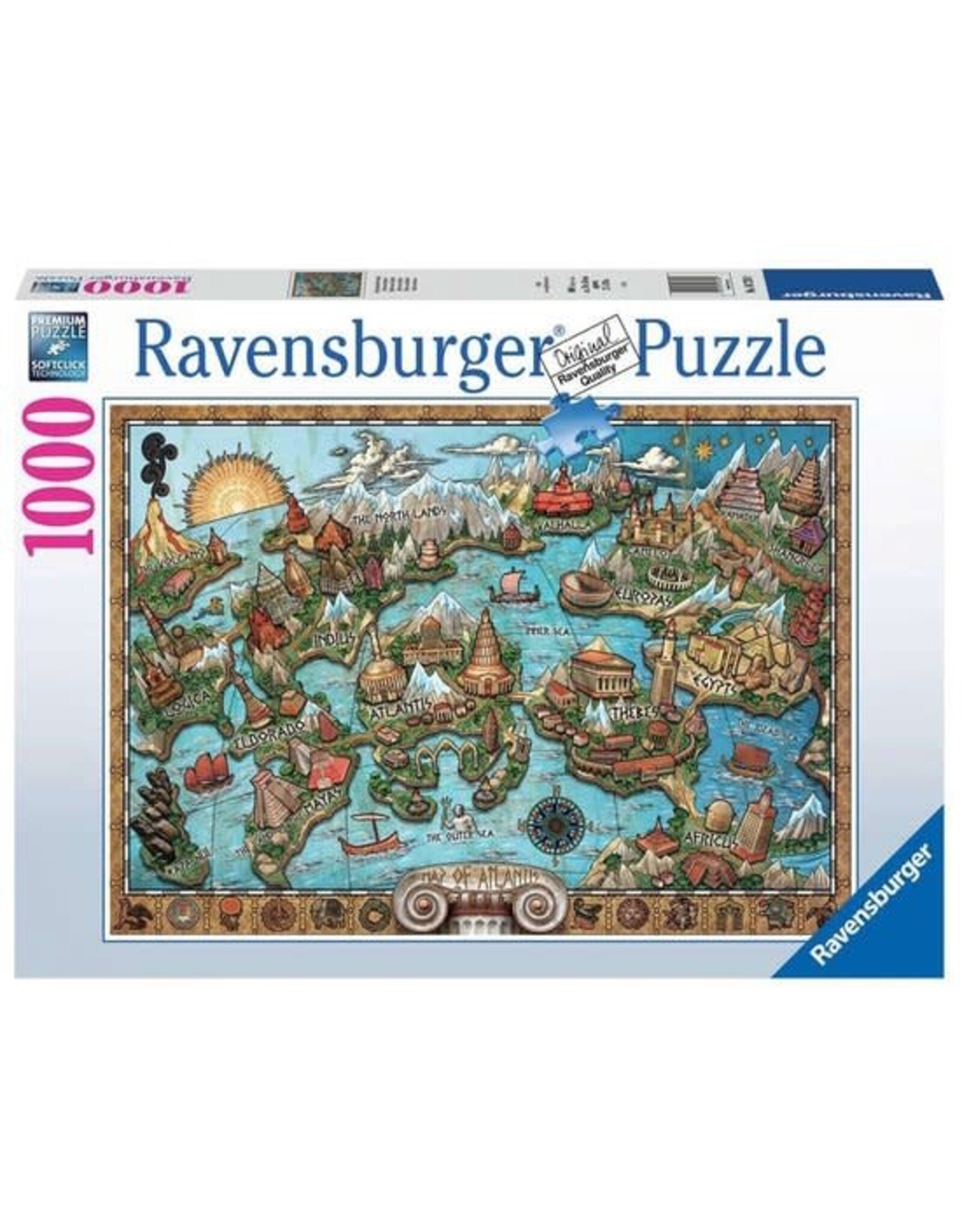 RAVENSBURGER Ravensburger puzzel Geheimzinnig Atlantis - Legpuzzel - 1000 stukjes