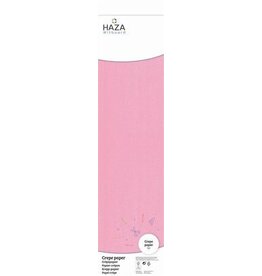 Haza Lichtroze Crepe Papier 2,5m