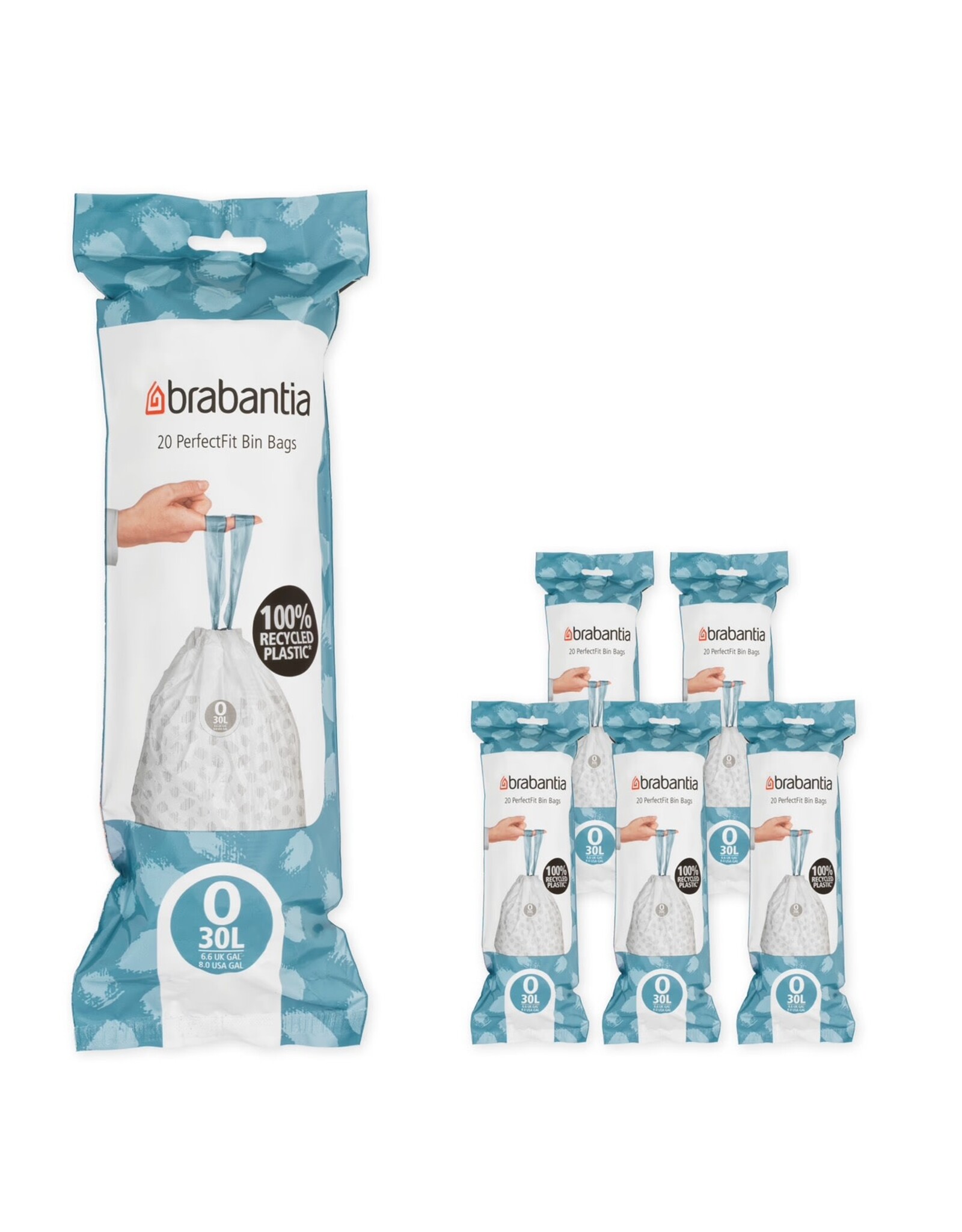 BRABANTIA Brabantia Perfect Fit vuilniszakken 30 L Code O Recycled 20 stuks