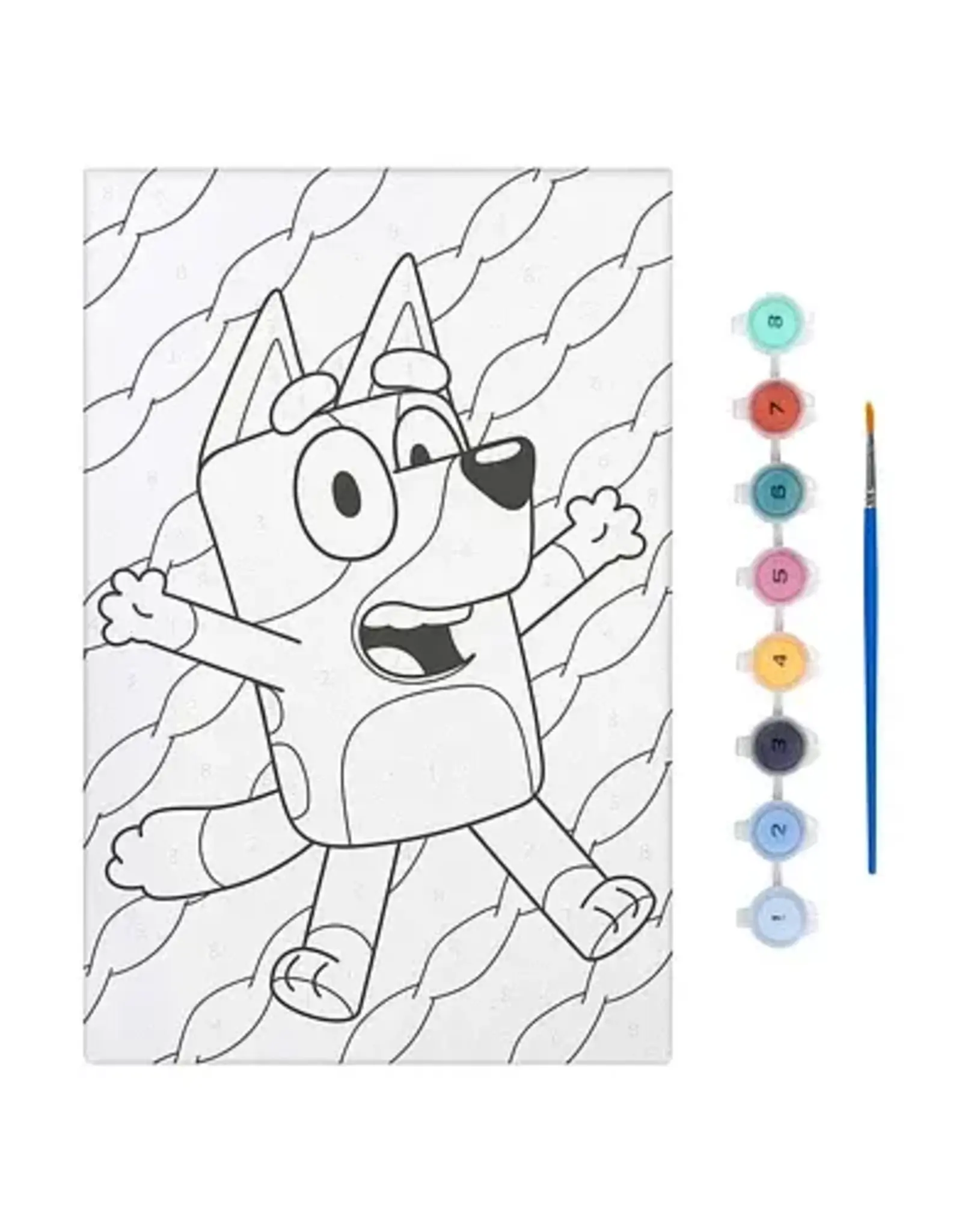 Bluey Bluey Schilderen op Nummer Canvas - 29,7 x 19,5 cm