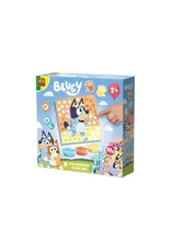 Ses Bluey Vingerafdruk verf kunstwerk