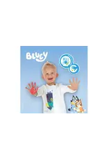 Ses Bluey Vingerafdruk verf kunstwerk