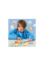 Ses Bluey Vingerafdruk verf kunstwerk