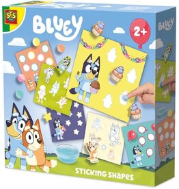 Ses SES Creative Bluey - Vormen plakken met Vingerlijm - Knutselen - Voor Kinderen Vanaf 2 Jaar - 6 Kaarten