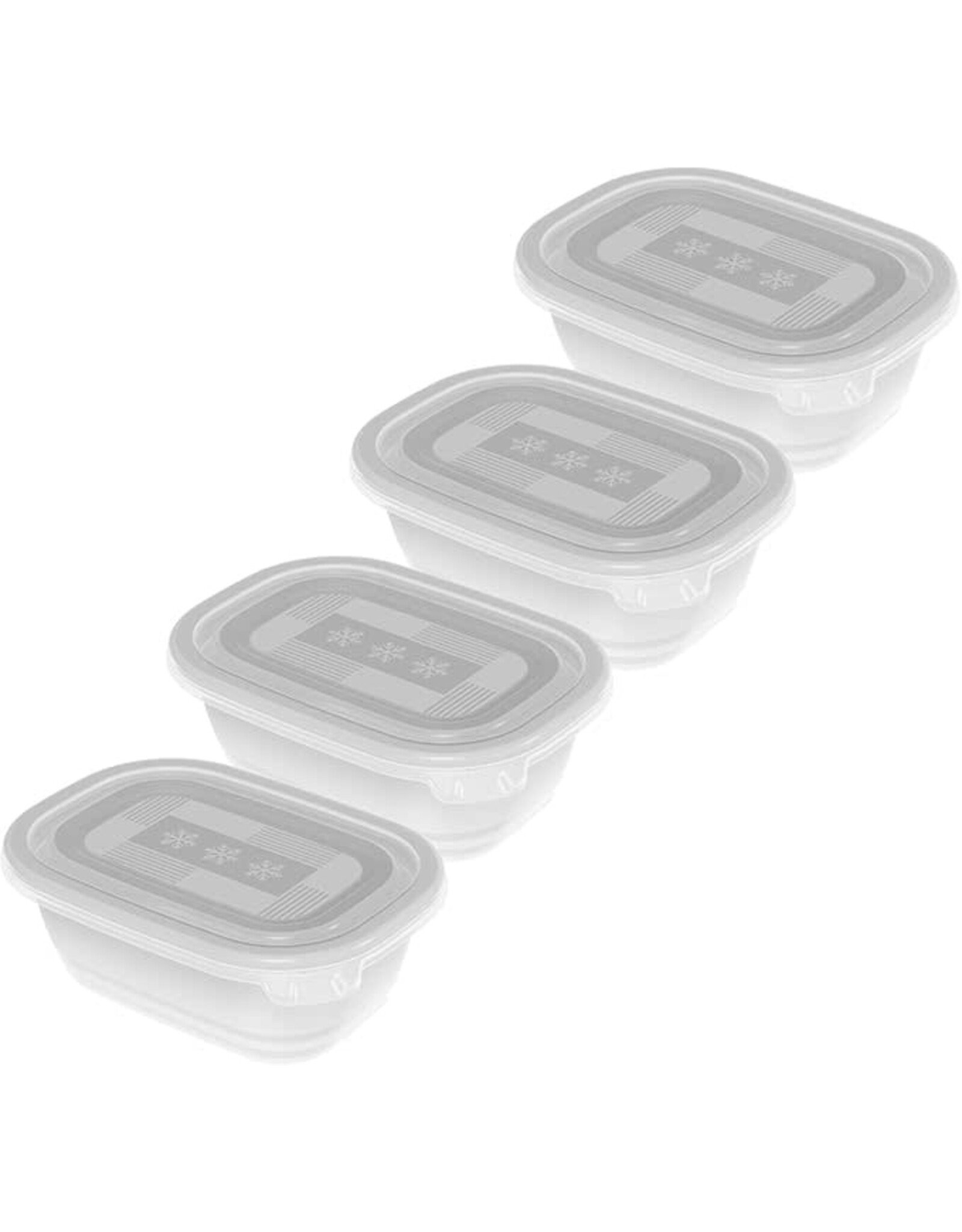 ROTHO Rotho Freeze Set van 4 diepvriesdozen 0.5l met deksel