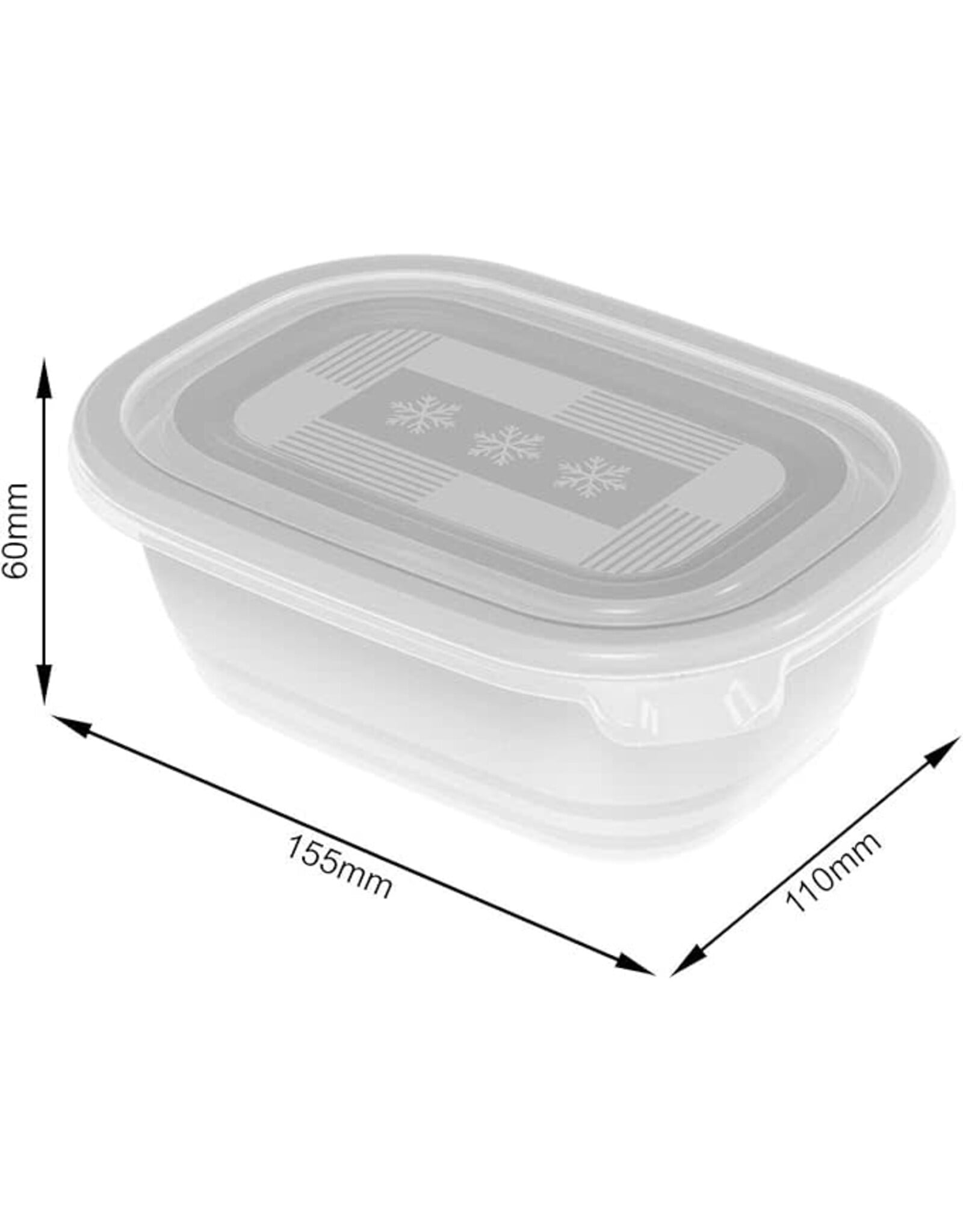 ROTHO Rotho Freeze Set van 4 diepvriesdozen 0.5l met deksel