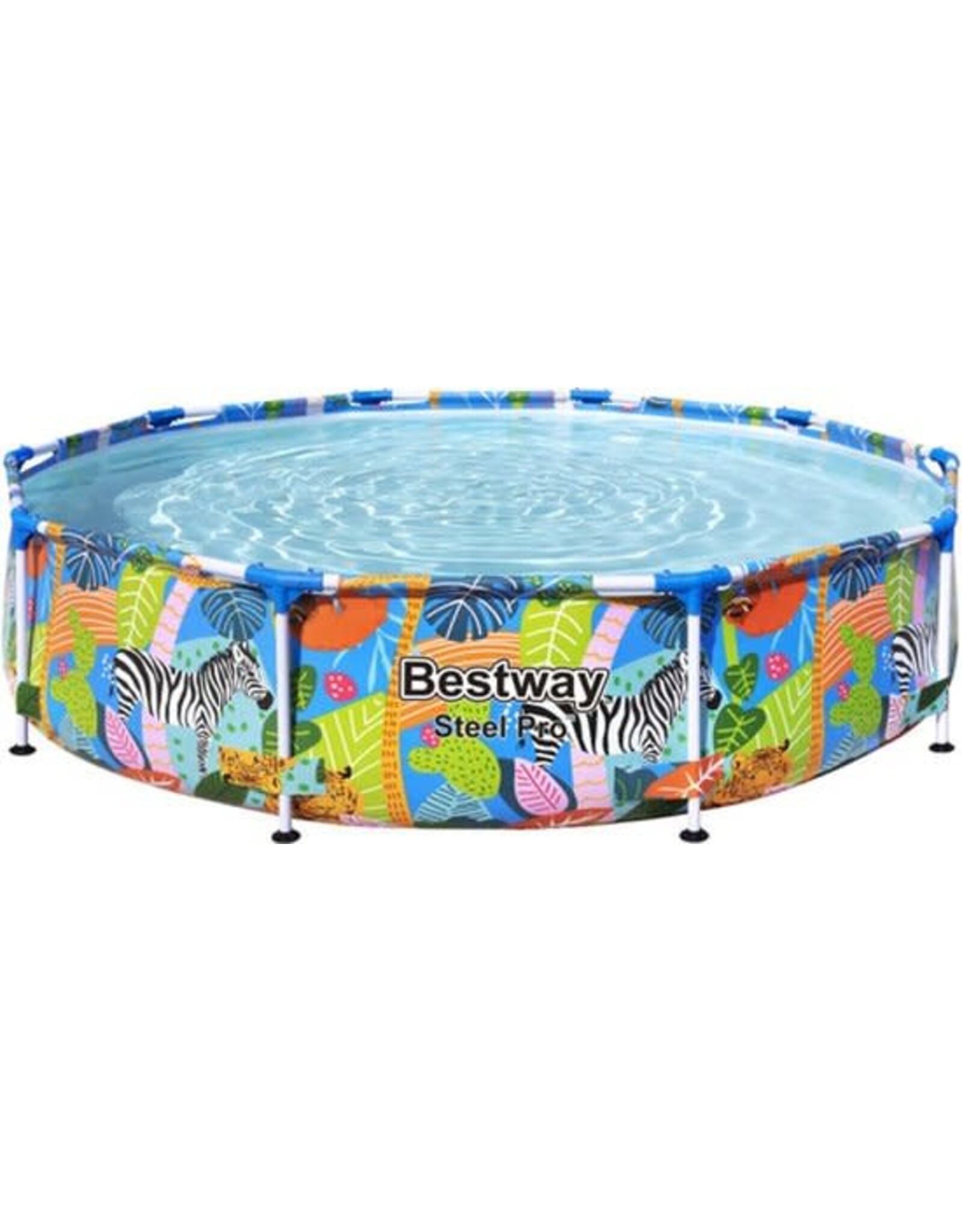 BESTWAY Bestway - Steel Pro - Opzetzwembad - 305x66 cm - Jungleprint - Rond